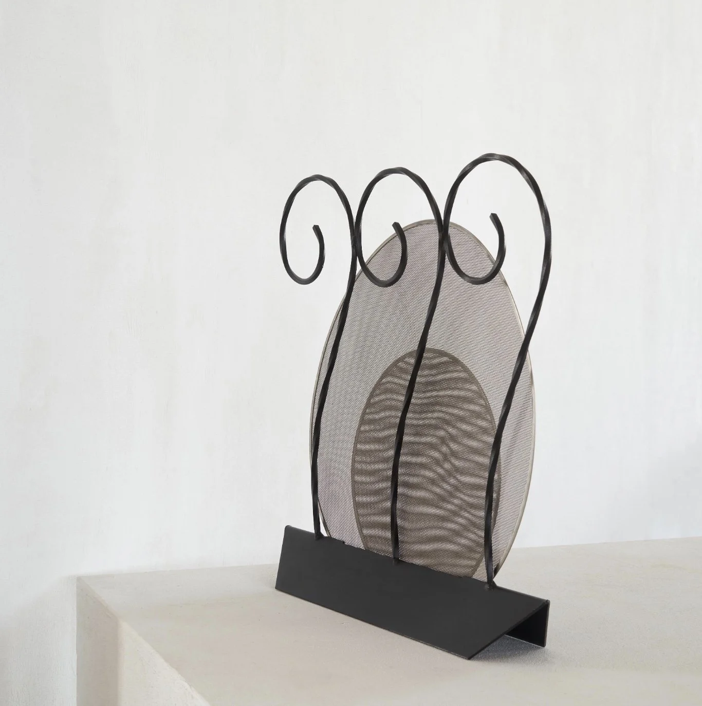 Riccardo Dalisi Artistic Fire Screen for Dimensione Fuoco